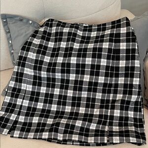 Brandy Melville Plaid Black and White Women's Skirt S